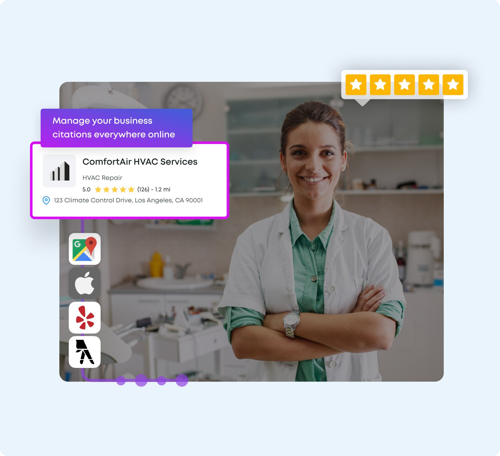 Customer feedback and business reputation example