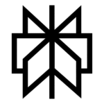 Geometric black symbol representing AI visibility optimization